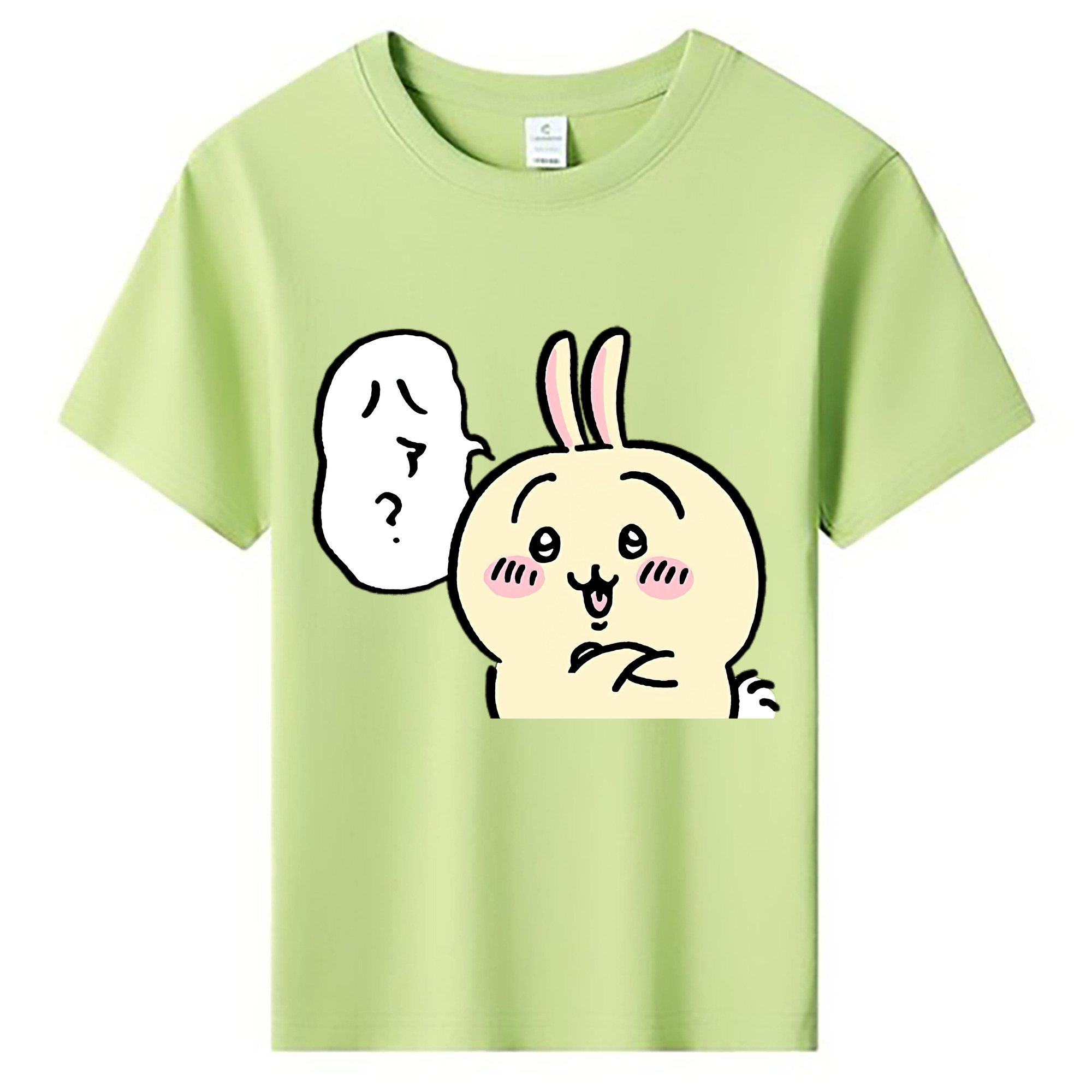 （画像用） ちいかわ うさぎ Chii-kawa usagi 綿100％キッズTシャツ（フロントプリント）